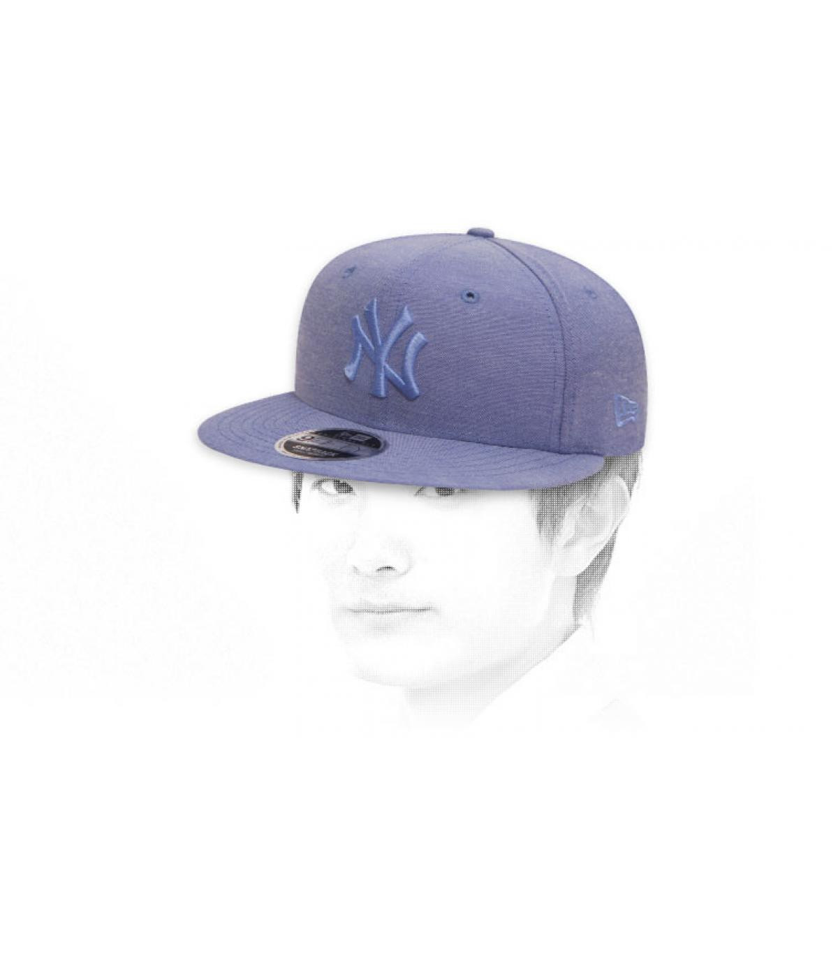 snapback NY azul claro MLB Oxford 9Fifty NY sky blue